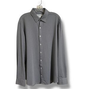 Mizzen+Main Black and White performance Dress Shirt medium